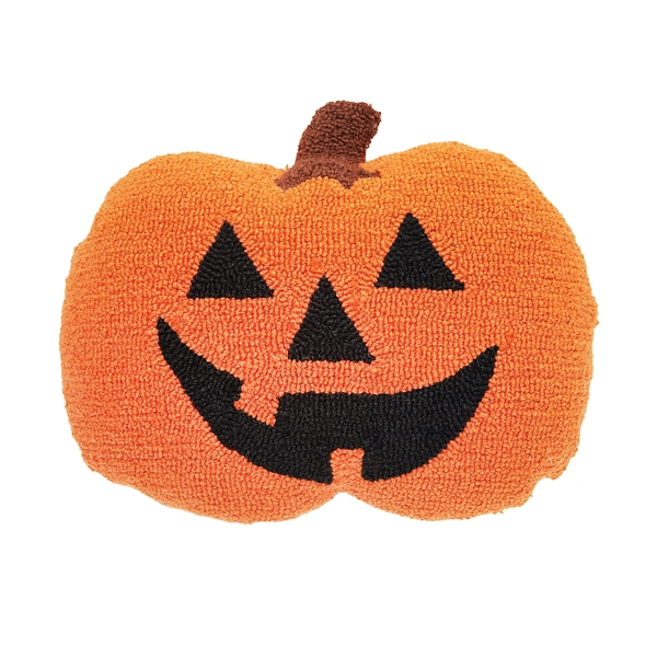 Jack-O-Lantern Shaped Halloween Throw Pillow