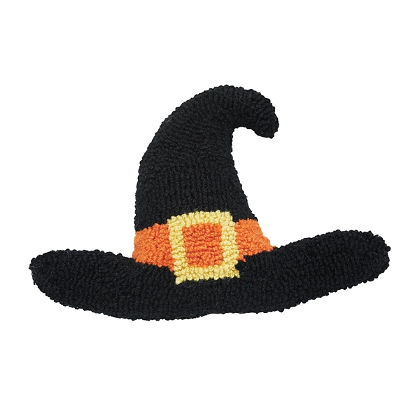 Witch Hat Shaped Halloween Throw Pillow