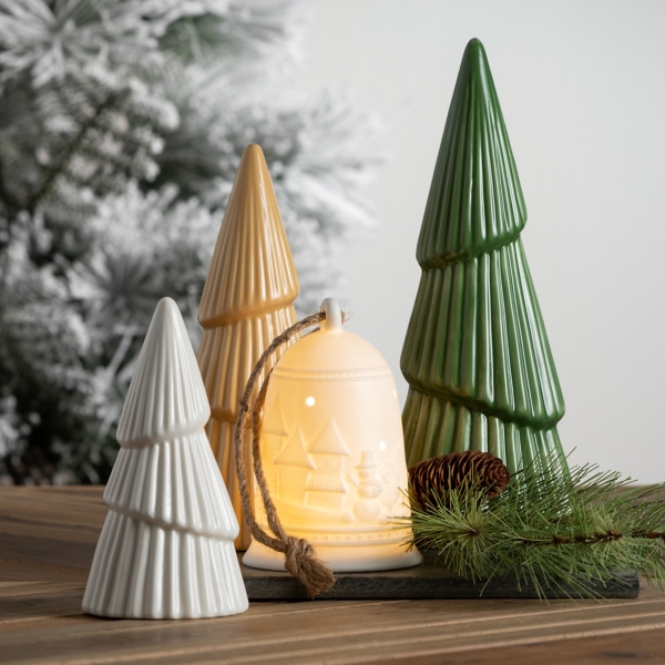 Modern Textured Christmas Trees, Set of 3