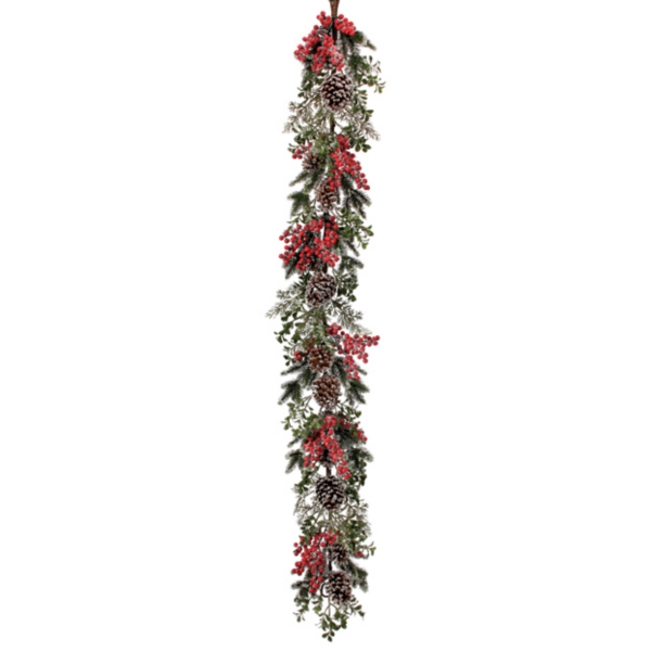 Iced Berry and Boxwood Garland | Kirklands Home