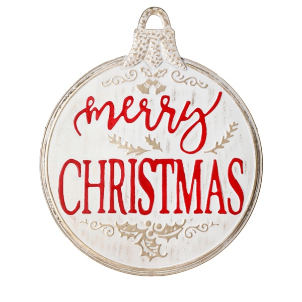 Merry Christmas Metal Ornament Wall Plaque | Kirklands Home