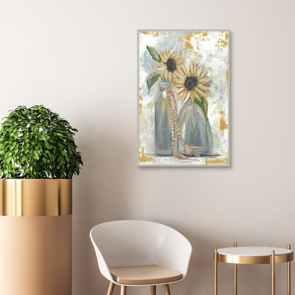 Look on the Bright Side Framed Canvas Art Print