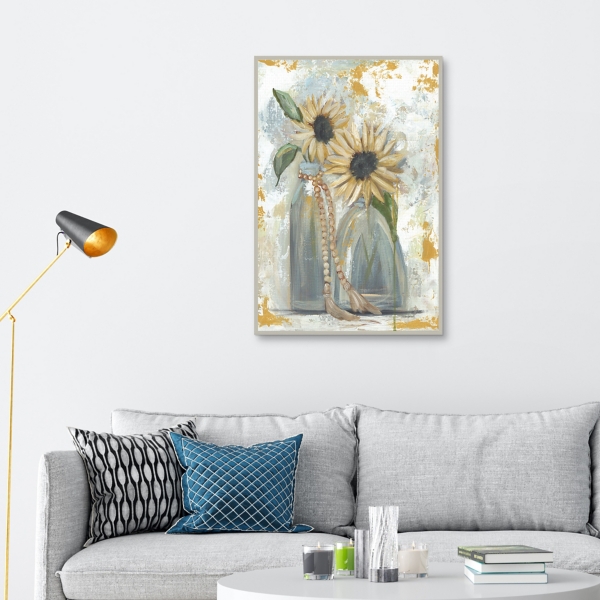 Look on the Bright Side Framed Canvas Art Print