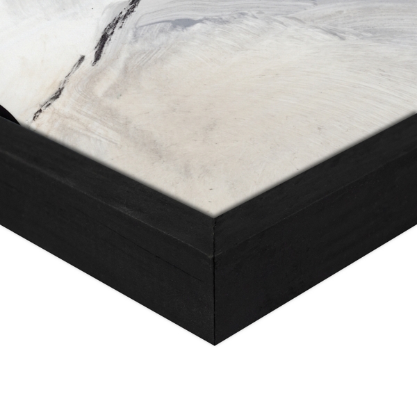 Gray Flowers Framed Canvas Art Prints, Set of 2