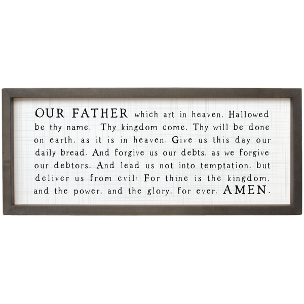 Our Father Framed Wall Plaque 