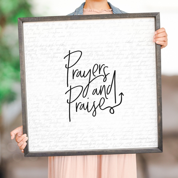 Prayers and Praise Framed Pinboard
