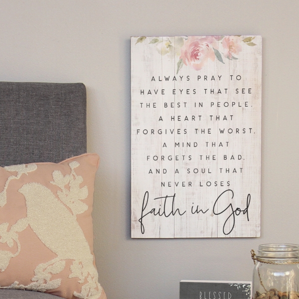 Faith in God Wall Plaque