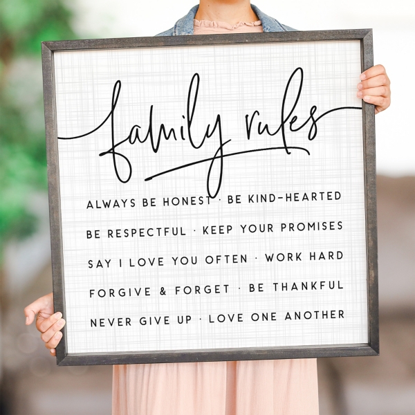 Family Rules Wall Plaque