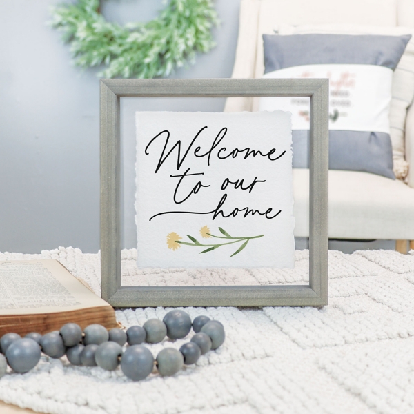 Welcome to Our Home Framed Wall Plaque