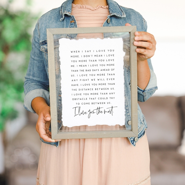 I Love You Most Framed Wall Plaque