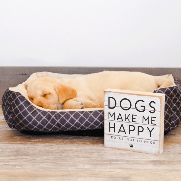 Dogs Make Me Happy Wall Plaque