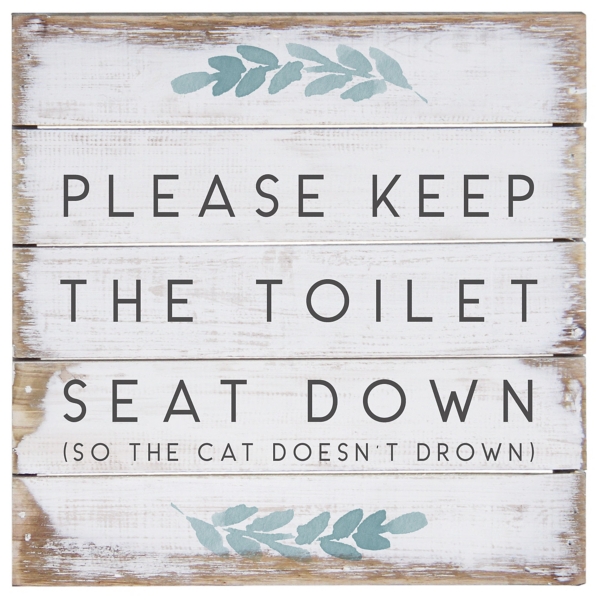 Keep the Seat Down Wall Plaque