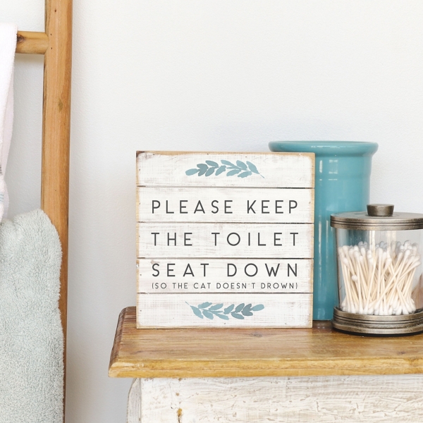 Keep the Seat Down Wall Plaque
