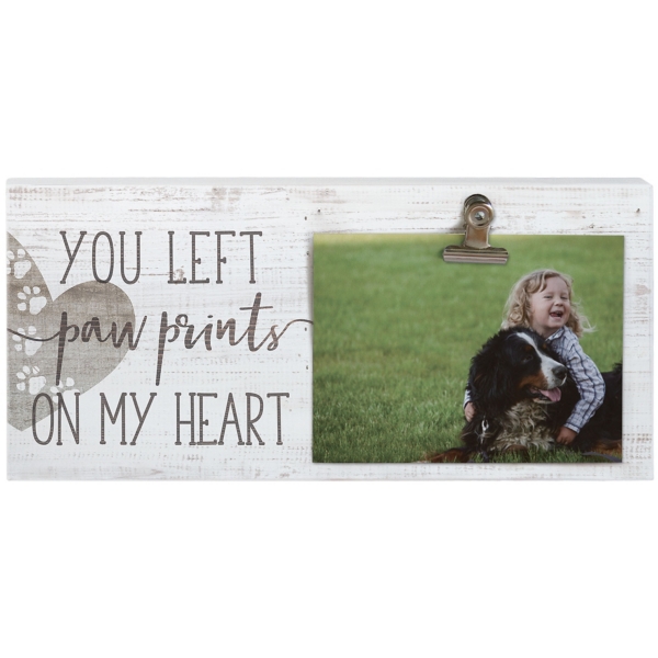 Paw Prints on My Heart Clip Picture Frame