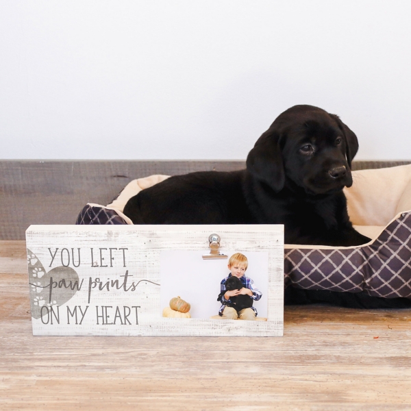 Paw Prints on My Heart Clip Picture Frame