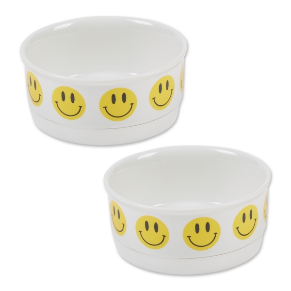 Smiley Faces Ceramic Pet Bowls