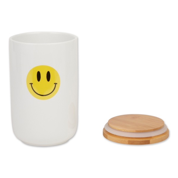 Smiley Face Ceramic Pet Food Canister