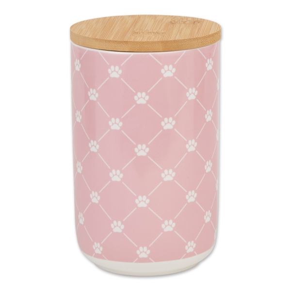 Pink Trellis Ceramic Pet Food Canister Kirklands Home