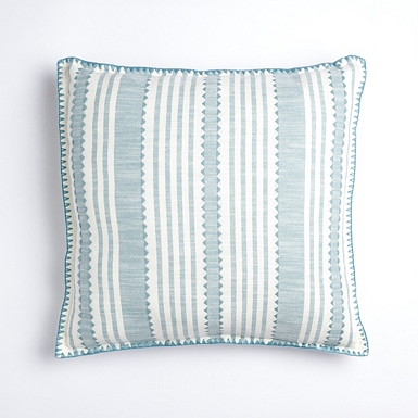 Blue and Cream Striped Accent Pillow Kirklands Home