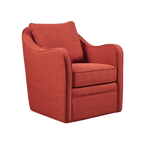 Orange Swivel Upholstered Wide Seat Accent Chair Kirklands Home