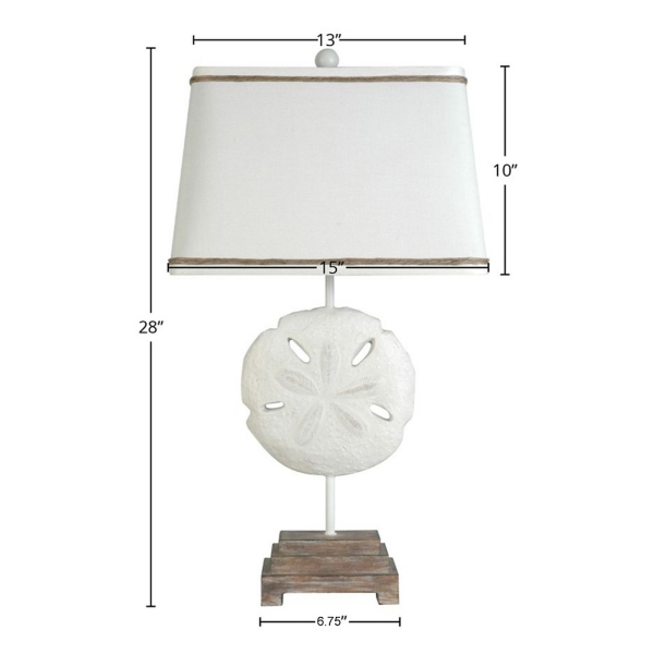 Sand Dollar Table Lamps, Set of 2