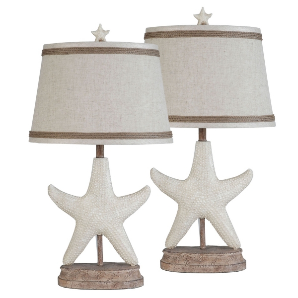 Starfish Table Lamps, Set of 2