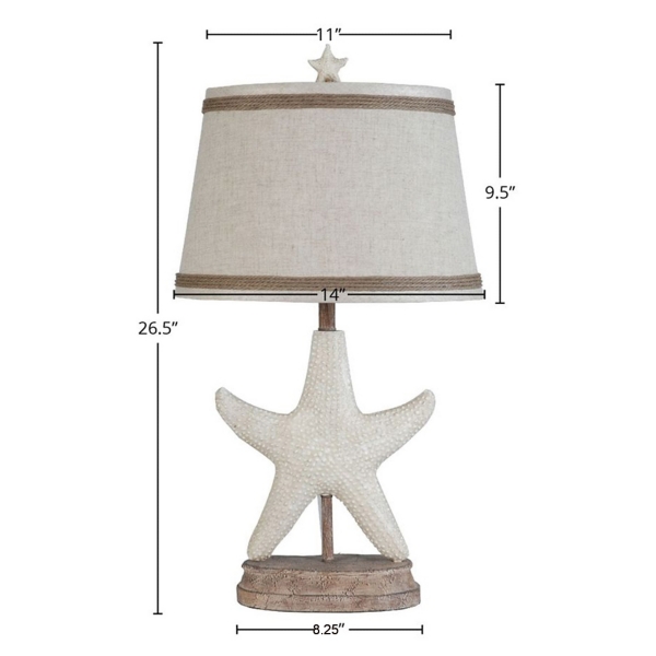 Starfish Table Lamps, Set of 2