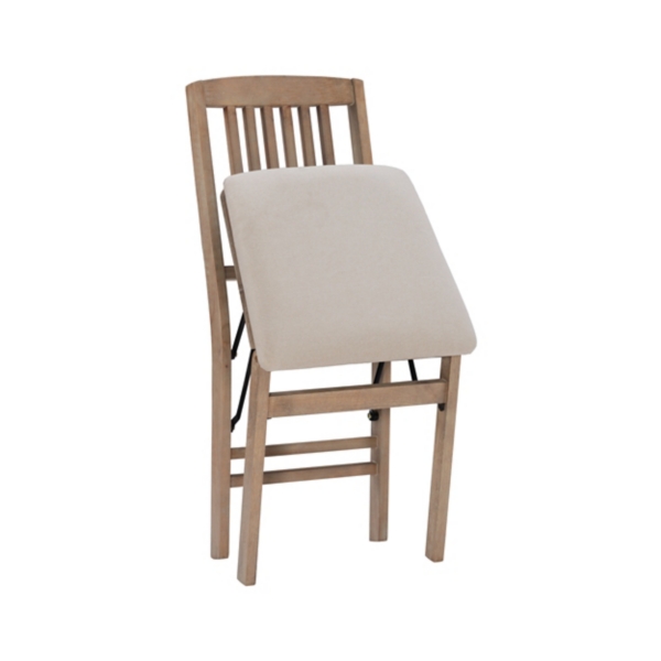 Beige Triena Folding Dining Chairs, Set of 2