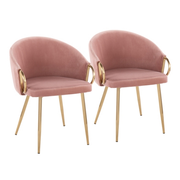 Clare Pink Dining Chairs, Set of 2 Kirklands Home