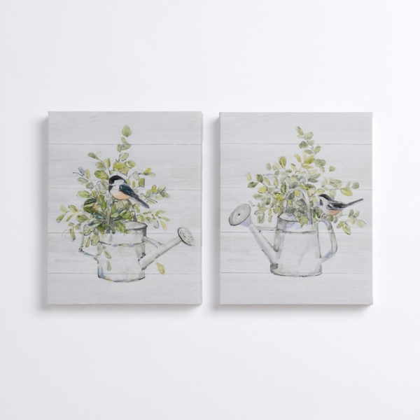 Birds on Water Pitcher Canvas Art Prints, Set of 2 | Kirklands Home