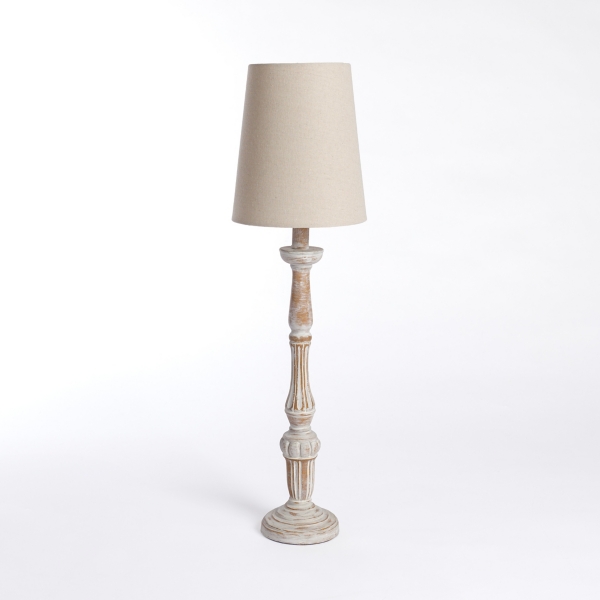 Natural Whitewashed Buffet Lamp