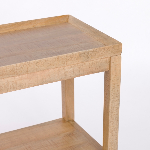 Natural Wood Hughes Side Table