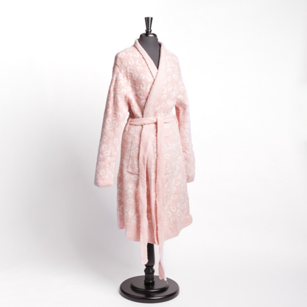 Pink Leopard Cloud Robe, L/XL Kirklands Home
