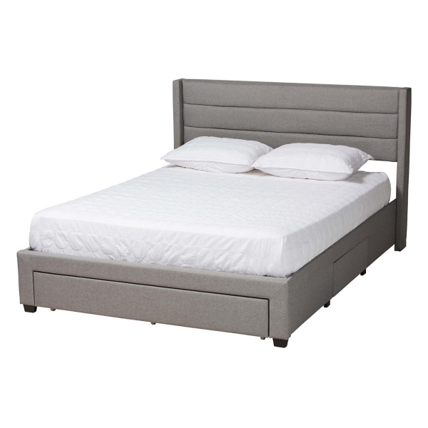 Gray Braylon Upholstered 3-Drawer Full Bed | Kirklands Home