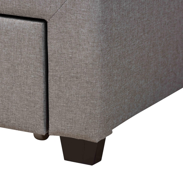 Gray Braylon Upholstered 3-Drawer Queen Bed