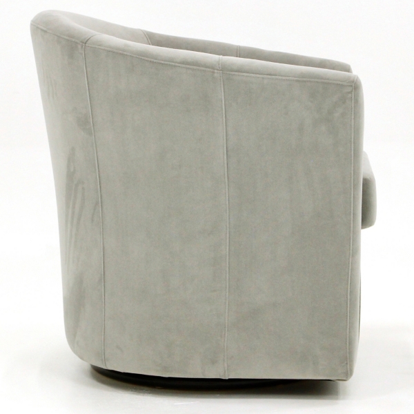 Light Gray Swivel Barrel Accent Chair