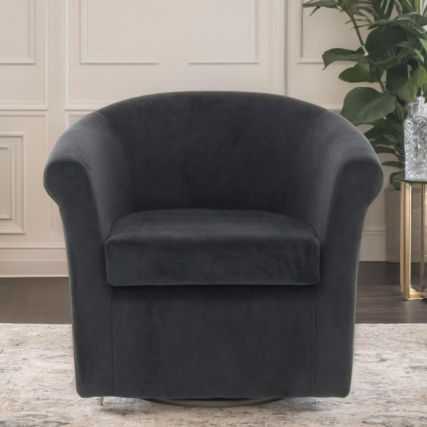 Black Marley Swivel Accent Chair