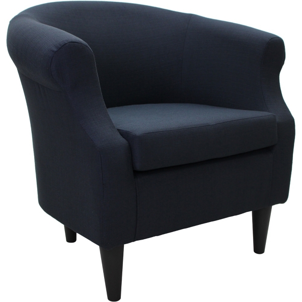 Navy Blue Rounded Accent Chair | Kirklands Home