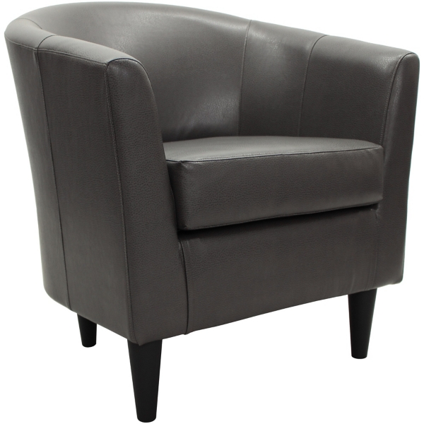 Dark Brown Faux Leather Winslow Accent Chair Kirklands Home