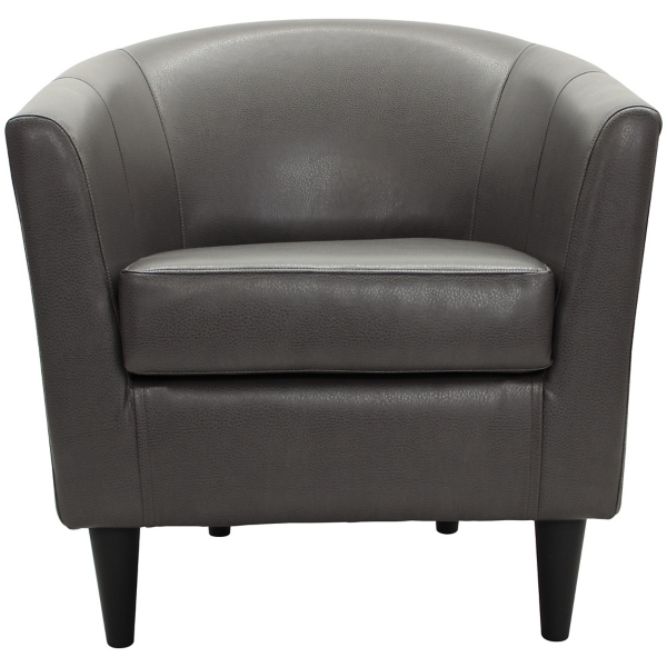 Charcoal Faux Leather Winslow Accent Chair