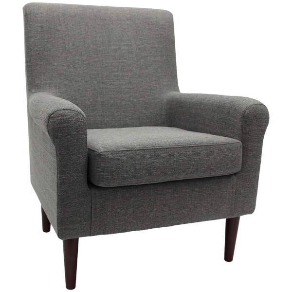 Gray Ellen Rolled Arms Accent Chair