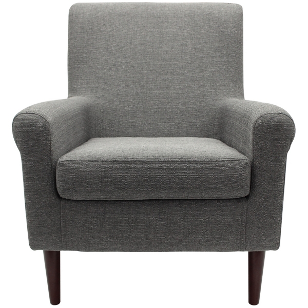 Gray Ellen Rolled Arms Accent Chair