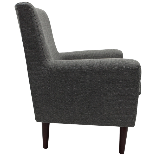 Gray Ellen Rolled Arms Accent Chair