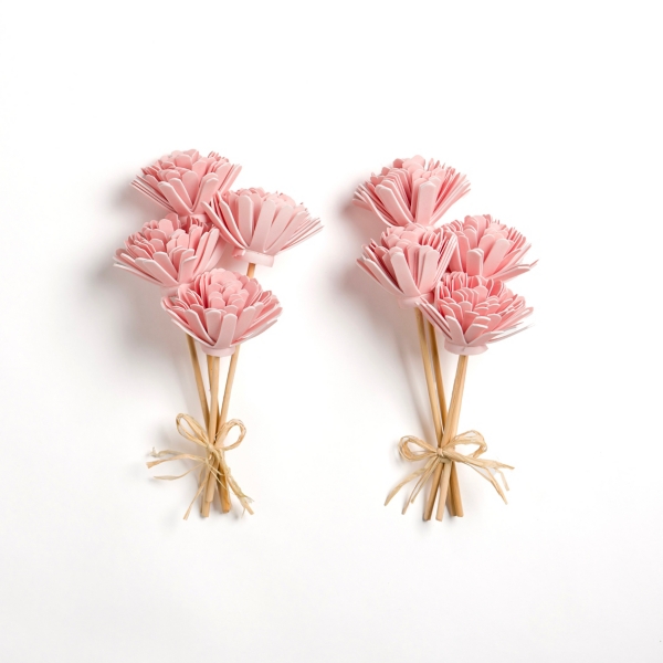 Pink Wooden Floral Stems, Set of 2 | Kirklands Home