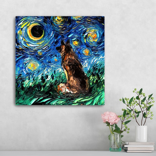 Aja Trier Shepherd Starry Night Canvas Art Print