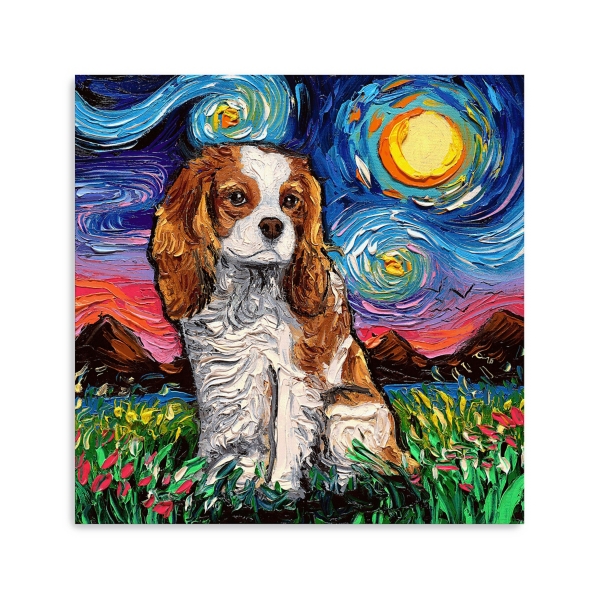 Aja Trier Cavalier King Starry Night Canvas Print | Kirklands Home