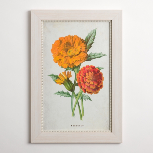 October Marigold Beaded Framed Art Print | Kirklands Home