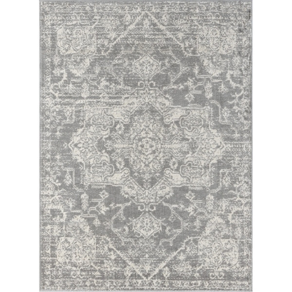 Gray Distressed Medallion Area Rug, 5x7 Kirklands Home