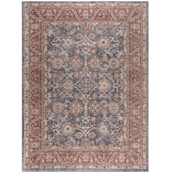 Red Persian Bordered Traditional Area Rug