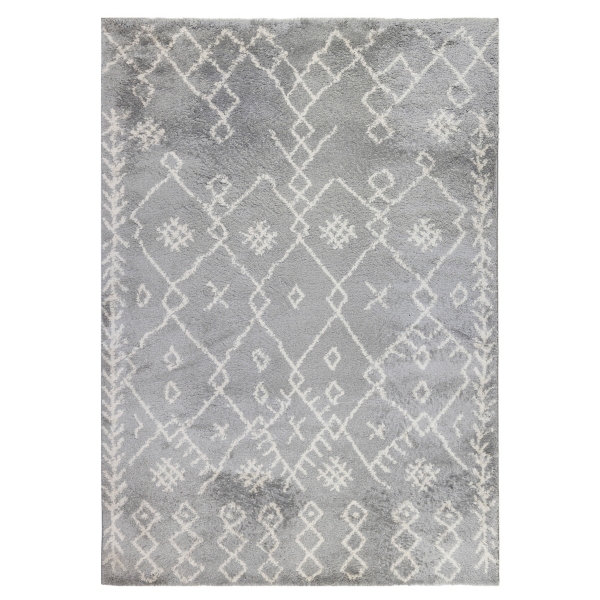Gray Geometric Area Rug, 8x10